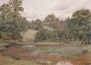 Wilmot Pilsbury,RWS, Landscape in Leicestershire (mk46)